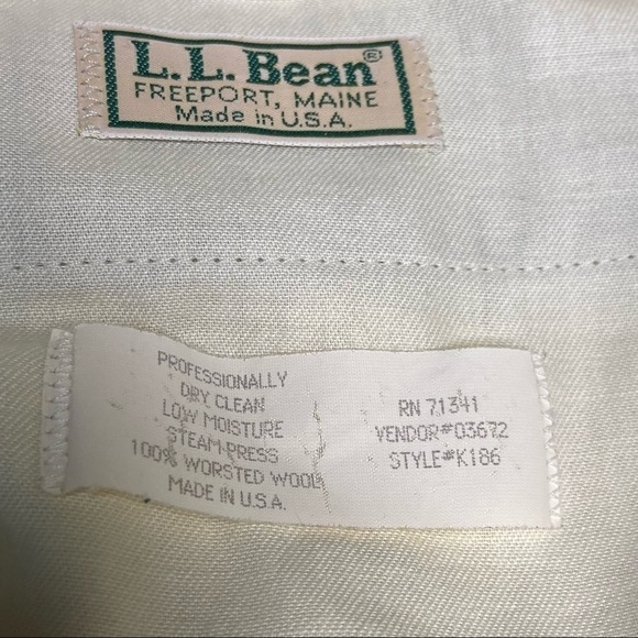 𝅺PANT #11. Ll bean tan dress pant. Great color and richly made of Worsted wool. - Picture 2 of 7